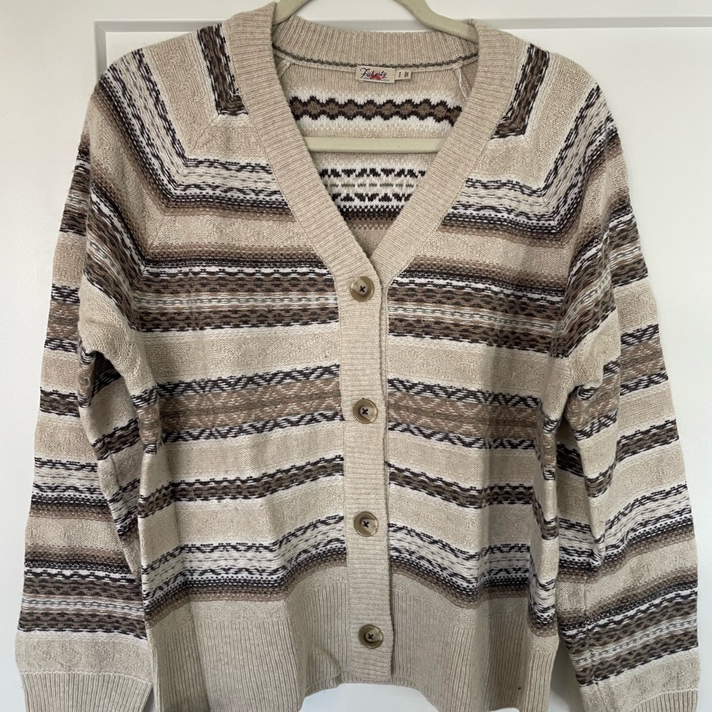 Faherty Striped Cardigan
